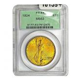 1924 $20 Gold Double Eagle PCGS MS63