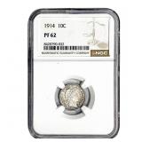 1914 Barber Dime NGC PF62