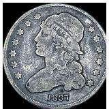 1837 Capped Bust Silver Quarter LIGHTLY  CIRCULAT