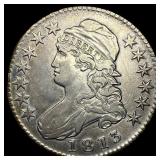 1813 Capped Bust Half Dollar ABOUT  UNCIRCULATED