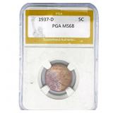 1937-D Buffalo Nickel PGA MS68