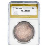 1883-O Morgan Silver Dollar PGA MS66