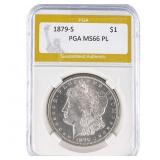 1879-S Morgan Silver Dollar PGA MS66 PL