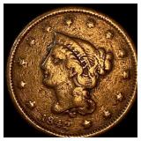 1842 Braided Hair Large Cent NICELY  CIRCULATED
