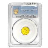 1862 Rare Gold Dollar PCGS AU58