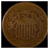1864 Two-Cent Piece NICELY CIRCULATED