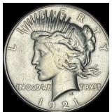 1921 Silver Peace Dollar CLOSELY UNCIRCULATED