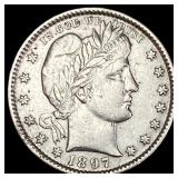 1897 Barber Silver Quarter LIGHTLY CIRCULATED