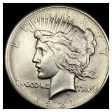 1921 Silver Peace Dollar CLOSELY UNCIRCULATED