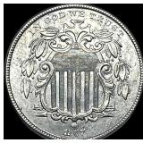 1867 Shield Nickel CLOSELY UNCIRCULATED