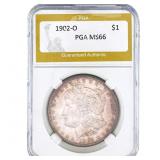 1902-O Morgan Silver Dollar PGA MS66