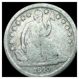 1840-O Silver Seated Liberty Dime LIGHTLY  CIRCUL