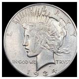 1934 Peace Silver Dollar CLOSELY UNCIRCULATED