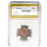 1938-D Buffalo Nickel PGA MS67