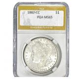 1882-CC Morgan Silver Dollar PGA MS65