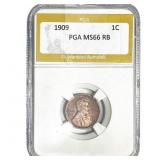1909 Wheat Cent PGA MS66 RB