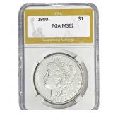 1900 Morgan Silver Dollar PGA MS62