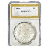 1880 Morgan Silver Dollar PGA MS65+