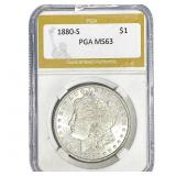 1880-S Morgan Silver Dollar PGA MS63