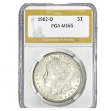 1902-O Morgan Silver Dollar PGA MS65