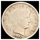 1902-S Silver Barber Dime NEARLY UNCIRCULATED