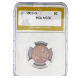 1928-D Buffalo Nickel PGA MS66