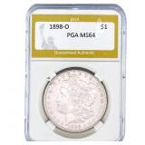 1898-O Morgan Silver Dollar PGA MS64