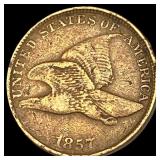 1857 Flying Eagle Cent ABOUT UNCIRCULATED