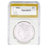 2021 Morgan Silver Dollar PGA MS70