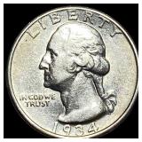 1934-D Silver Washington Quarter NEARLY  UNCIRCUL
