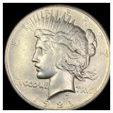 1921 Silver Peace Dollar CLOSELY UNCIRCULATED