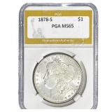 1878-S Morgan Silver Dollar PGA MS65