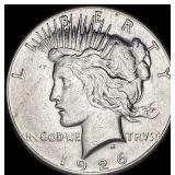 1926-S Silver Peace Dollar CHOICE AU