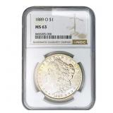 1889-O Morgan Silver Dollar NGC MS63