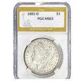 1892-O Morgan Silver Dollar PGA MS63