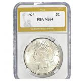 1923 Silver Peace Dollar PGA MS64