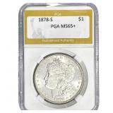 1878-S Morgan Silver Dollar PGA MS65+