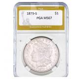 1879-S Morgan Silver Dollar PGA MS67