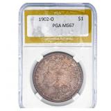 1902-O Morgan Silver Dollar PGA MS67