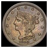 1855 Braided Hair Half Cent UNCIRCULATED