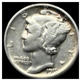 1919-S Silver Mercury Dime ABOUT UNCIRCULATED