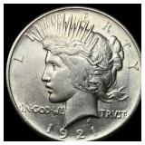 1921 Silver Peace Dollar CHOICE AU