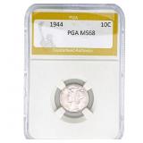 1944 Mercury Silver Dime PGA MS68