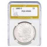 1880-S Morgan Silver Dollar PGA MS66