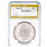 1880-O Morgan Silver Dollar PGA MS64+