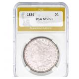 1886 Morgan Silver Dollar PGA MS65+