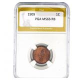 1909 Wheat Cent PGA MS66 RB