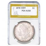 1878 7/8TF Morgan Silver Dollar PGA AU58