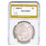 1886-O Morgan Silver Dollar PGA MS64