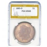 1885-O Morgan Silver Dollar PGA MS68